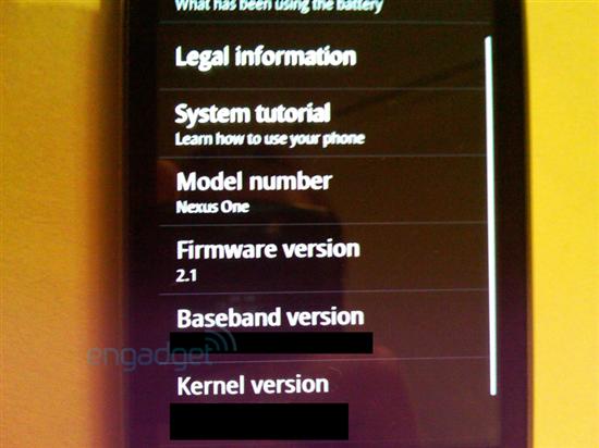 Google手机Nexus One清晰图赏 使用Android 2.1系统