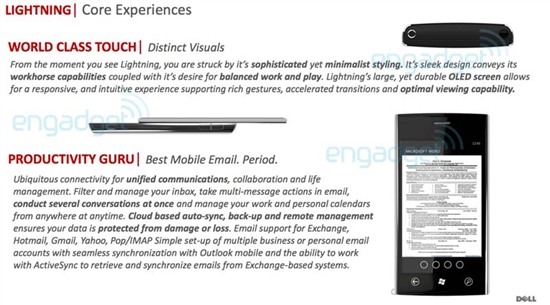 DELL多款WP7、Android 2.2新手机曝光