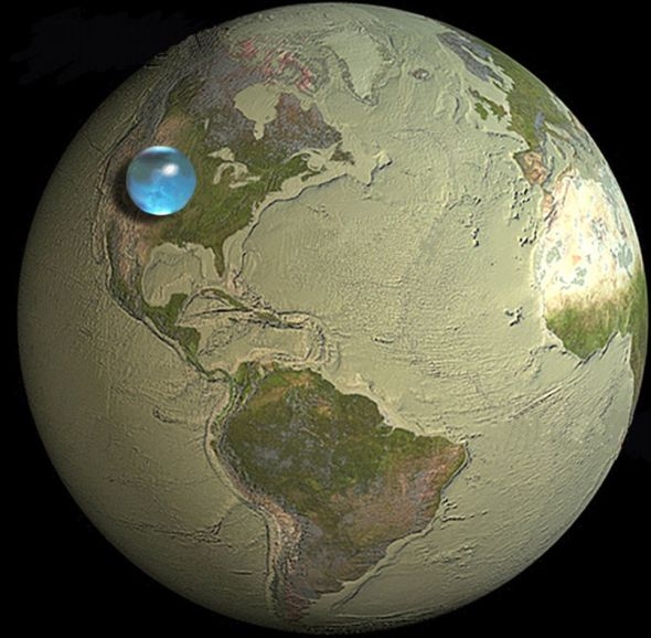 地球有多少水?直径1384公里的水球而已
